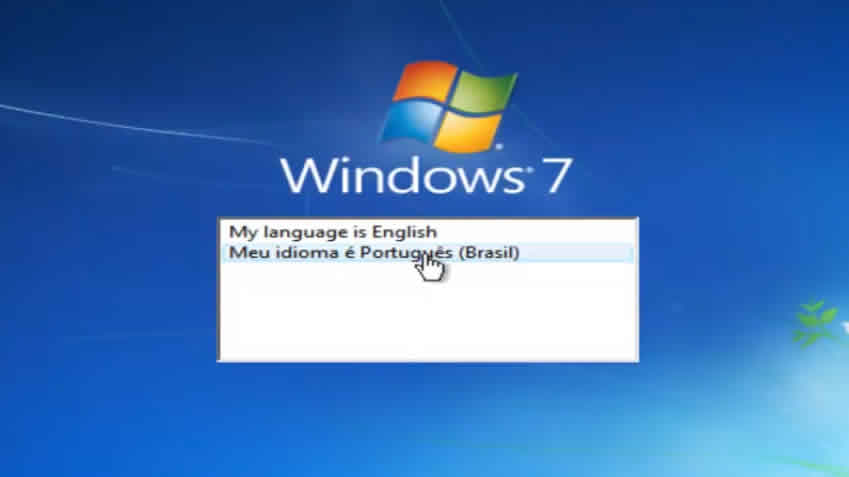 Escolher idioma do windows 